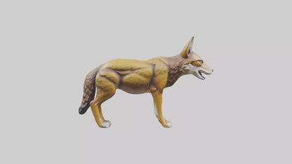 3D model Coyote statue model VR / AR / low-poly