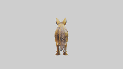 3D model Coyote statue model VR / AR / low-poly