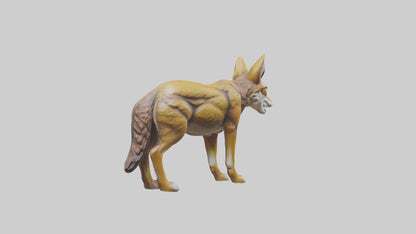 3D model Coyote statue model VR / AR / low-poly