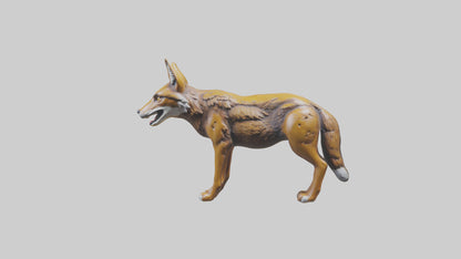3D model Coyote statue model VR / AR / low-poly