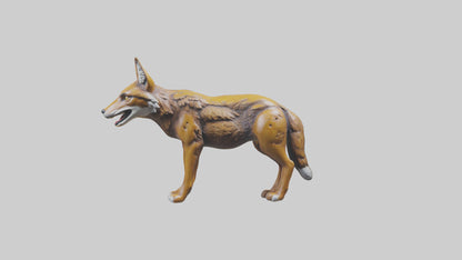 3D model Coyote statue model VR / AR / low-poly