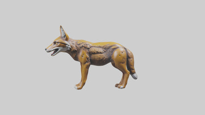 3D model Coyote statue model VR / AR / low-poly