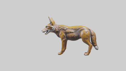 3D model Coyote statue model VR / AR / low-poly