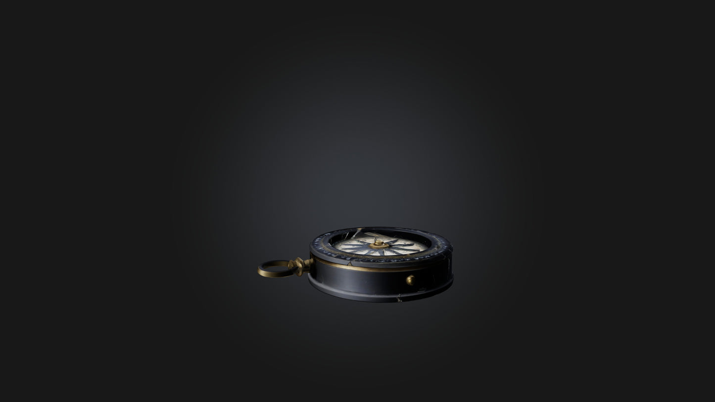 3D model Cracked Compass VR / AR / low-poly