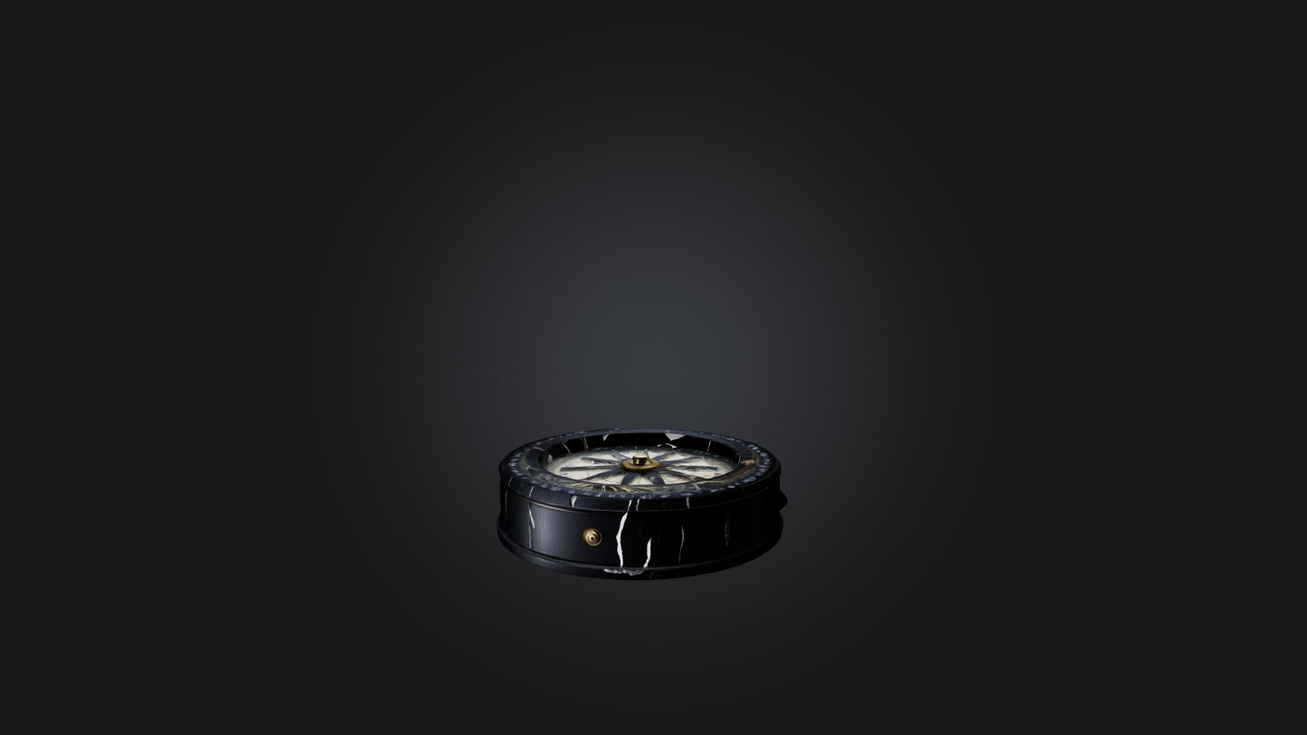 3D model Cracked Compass VR / AR / low-poly