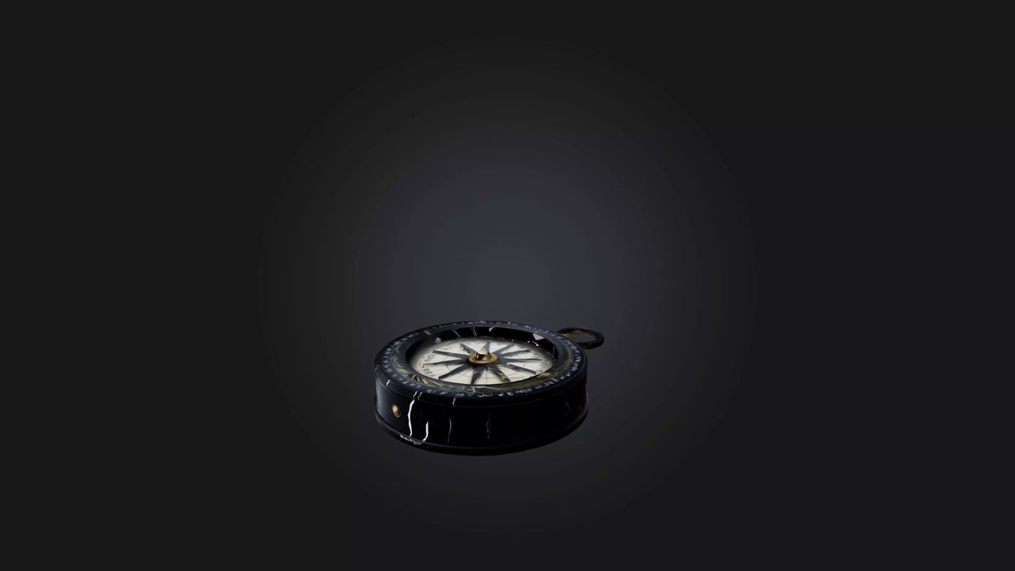 3D model Cracked Compass VR / AR / low-poly