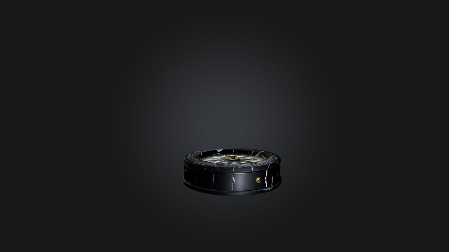 3D model Cracked Compass VR / AR / low-poly