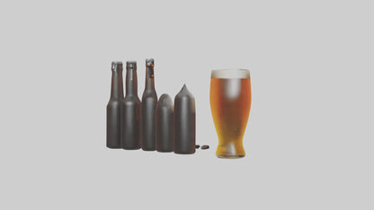 3D model Craft beer model VR / AR / low-poly