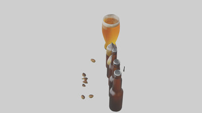 3D model Craft beer model VR / AR / low-poly