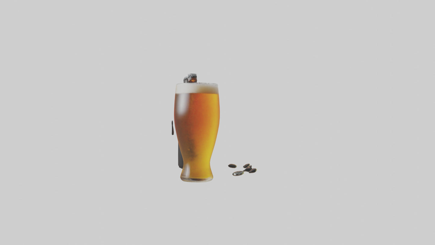 3D model Craft beer model VR / AR / low-poly