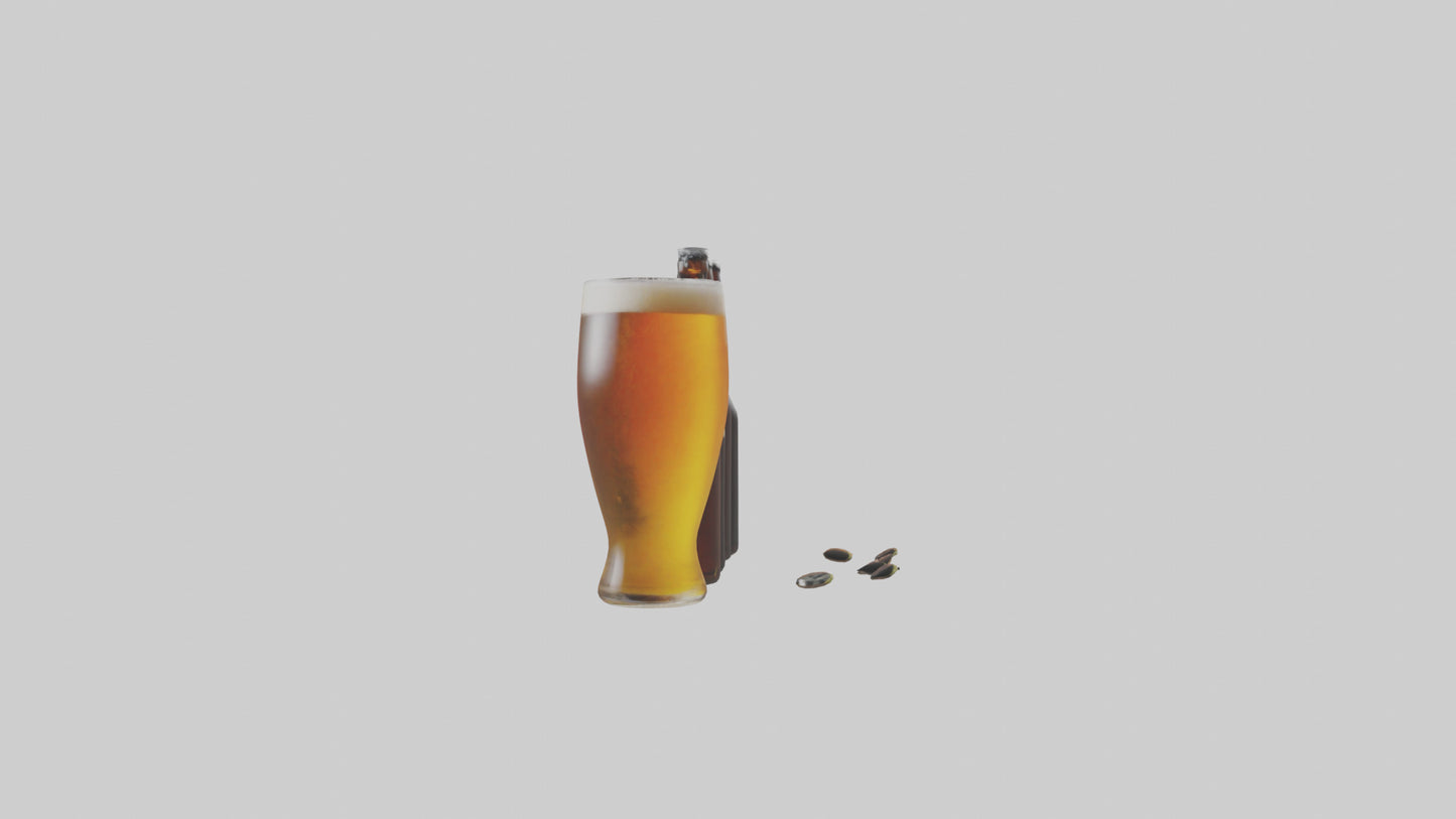 3D model Craft beer model VR / AR / low-poly