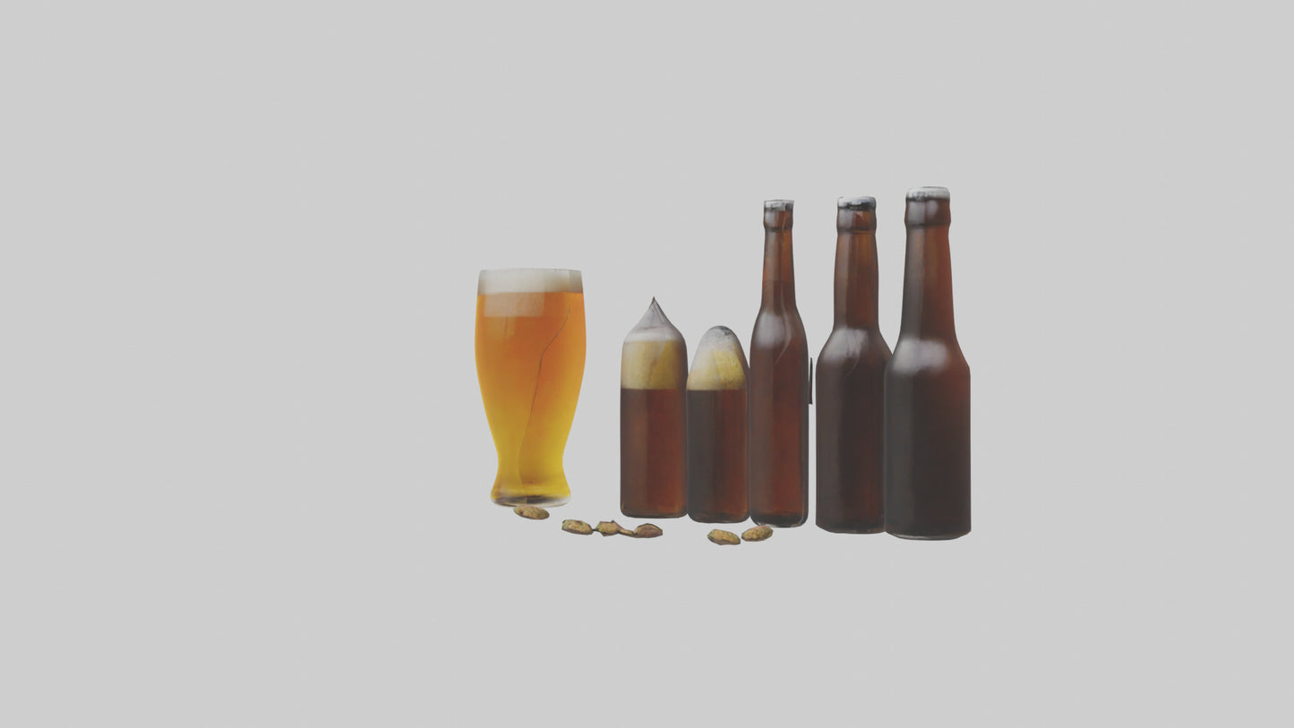 3D model Craft beer model VR / AR / low-poly