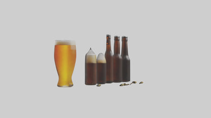 3D model Craft beer model VR / AR / low-poly