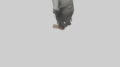 Creepy old man model VR / AR / low-poly