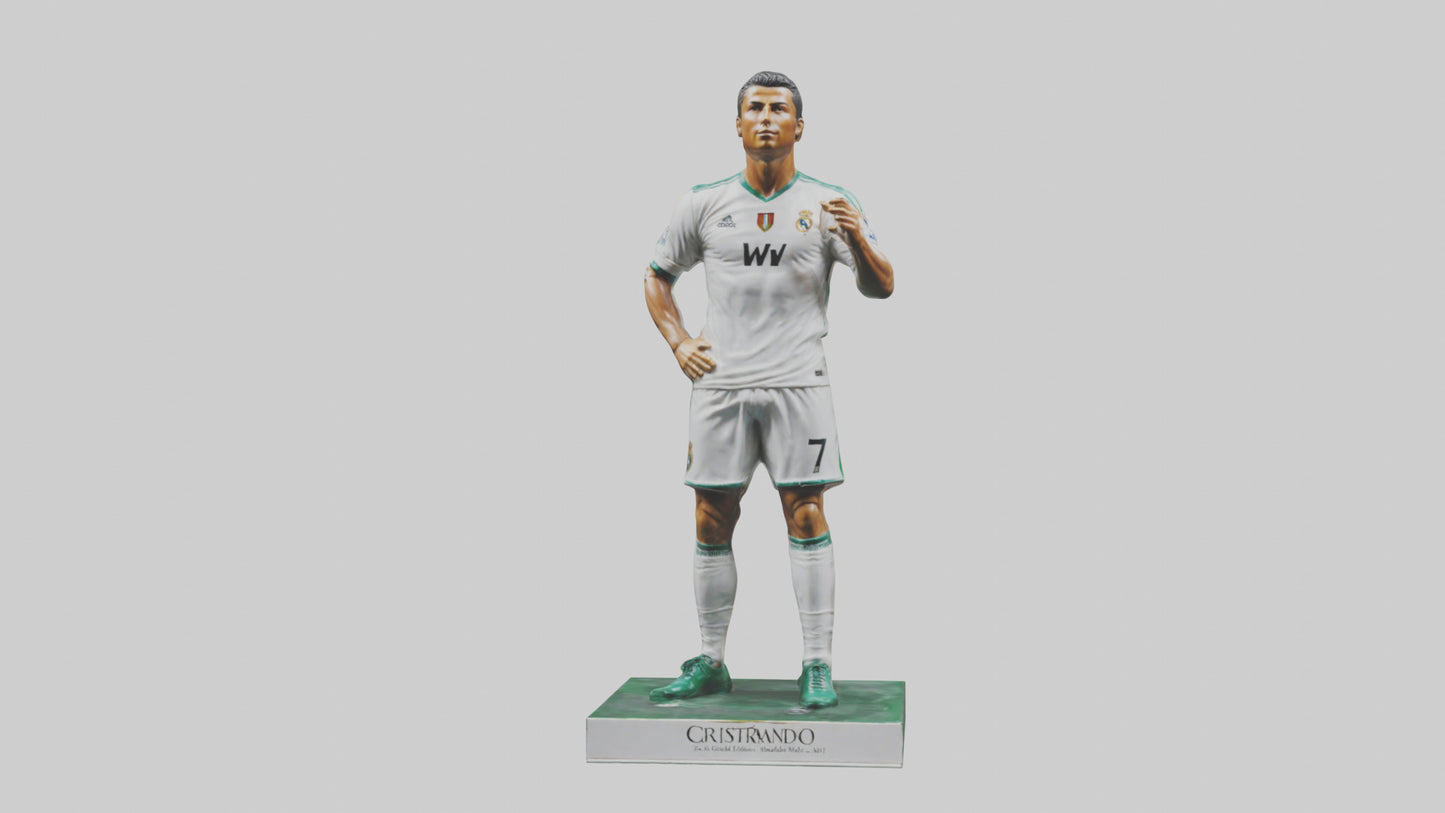 3D model Cristiano Ronaldo statue model VR / AR / low-poly