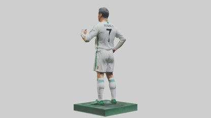 3D model Cristiano Ronaldo statue model VR / AR / low-poly