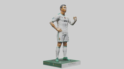 3D model Cristiano Ronaldo statue model VR / AR / low-poly
