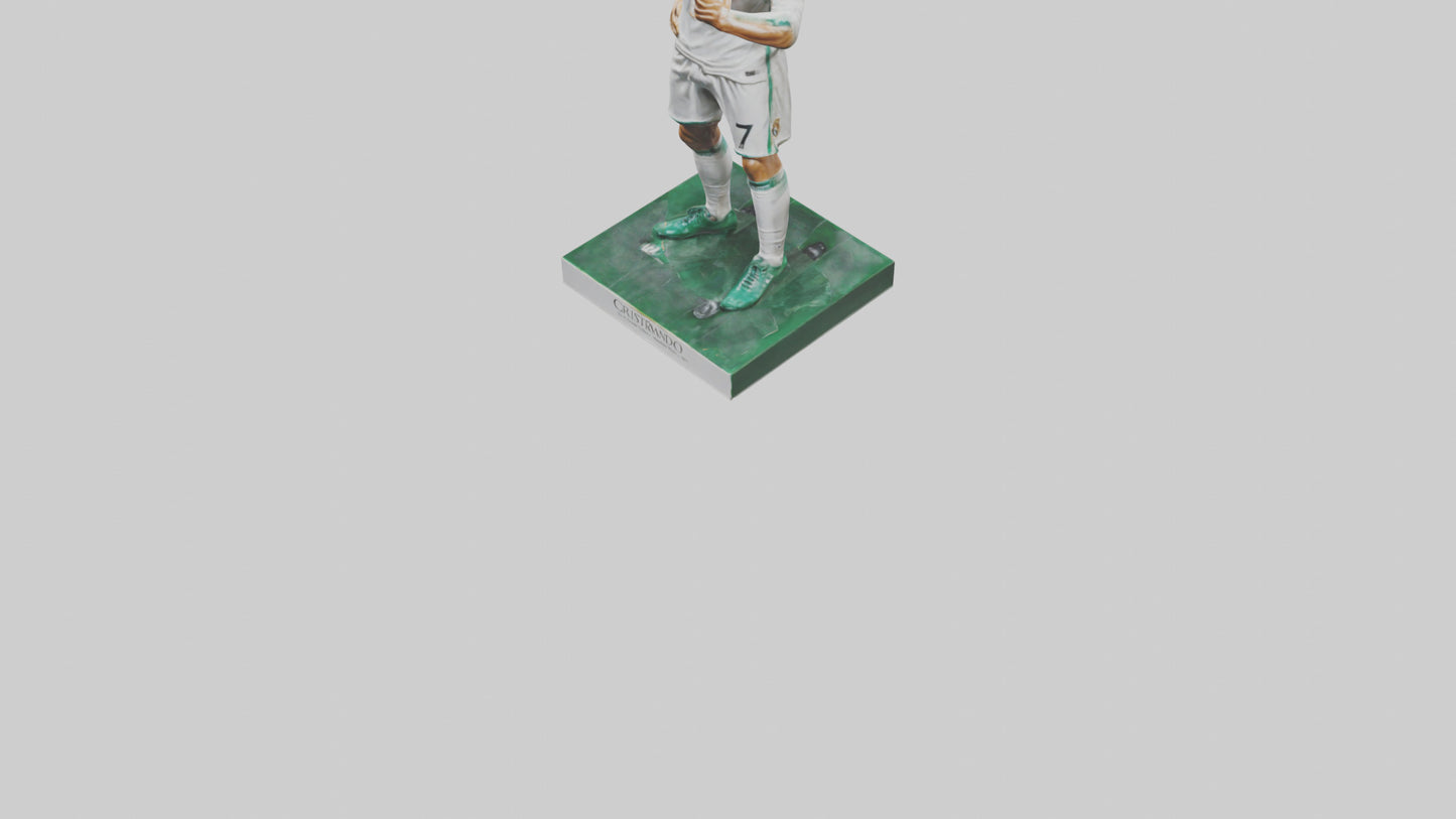 3D model Cristiano Ronaldo statue model VR / AR / low-poly
