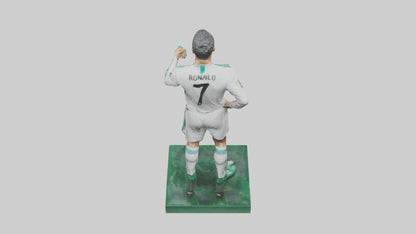 3D model Cristiano Ronaldo statue model VR / AR / low-poly