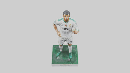 3D model Cristiano Ronaldo statue model VR / AR / low-poly