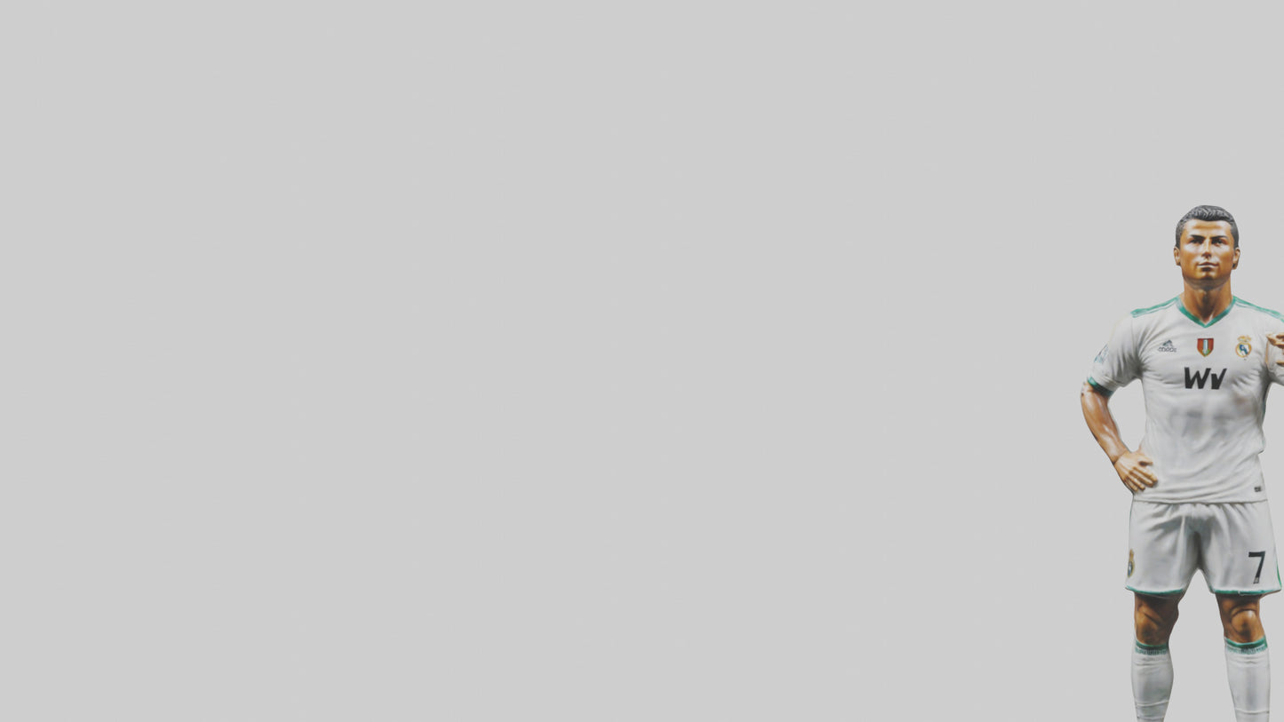 3D model Cristiano Ronaldo statue model VR / AR / low-poly