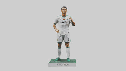 3D model Cristiano Ronaldo statue model VR / AR / low-poly