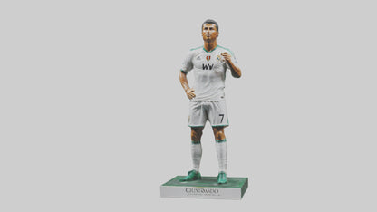 3D model Cristiano Ronaldo statue model VR / AR / low-poly