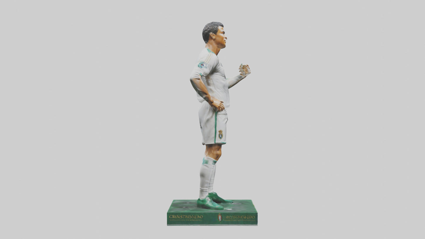 3D model Cristiano Ronaldo statue model VR / AR / low-poly