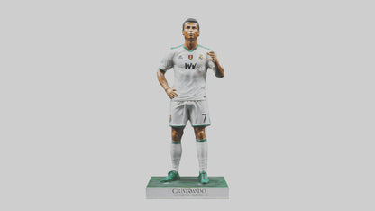 3D model Cristiano Ronaldo statue model VR / AR / low-poly