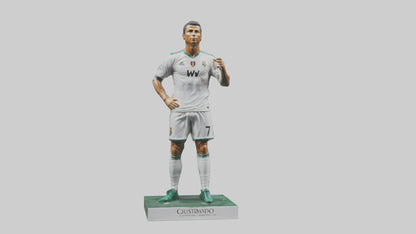 3D model Cristiano Ronaldo statue model VR / AR / low-poly