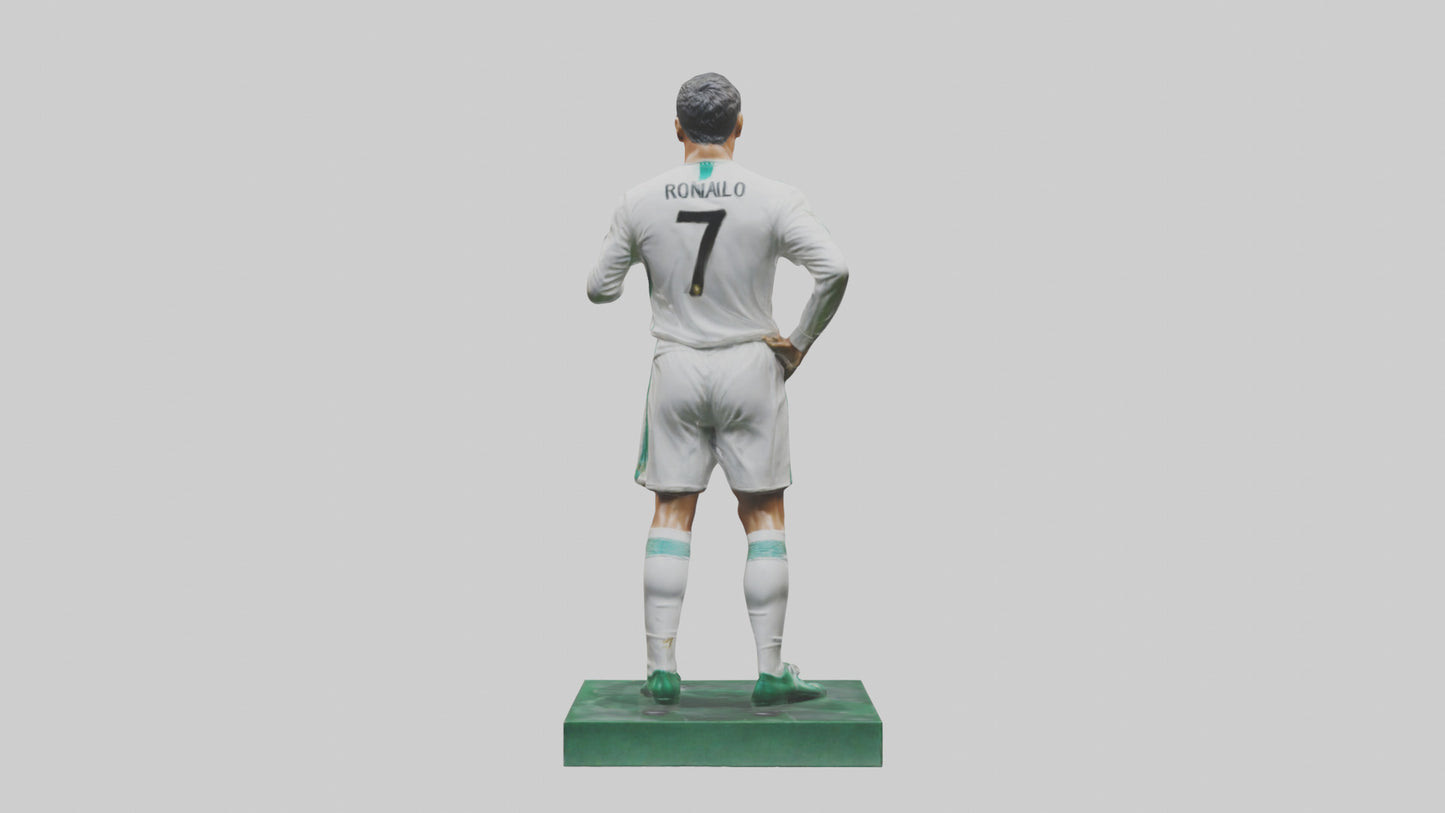 3D model Cristiano Ronaldo statue model VR / AR / low-poly