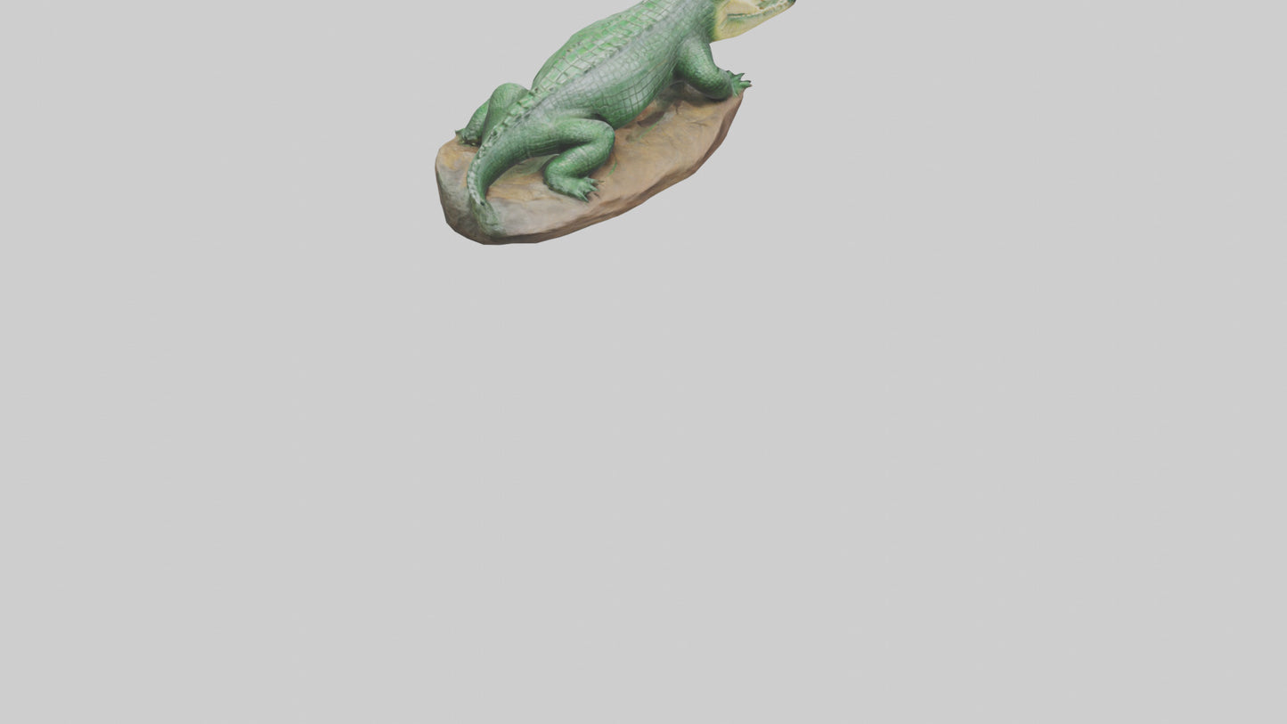 3D model Crocodile statue model VR / AR / low-poly