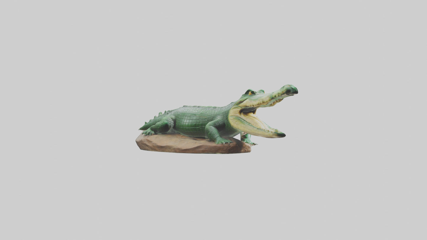 3D model Crocodile statue model VR / AR / low-poly