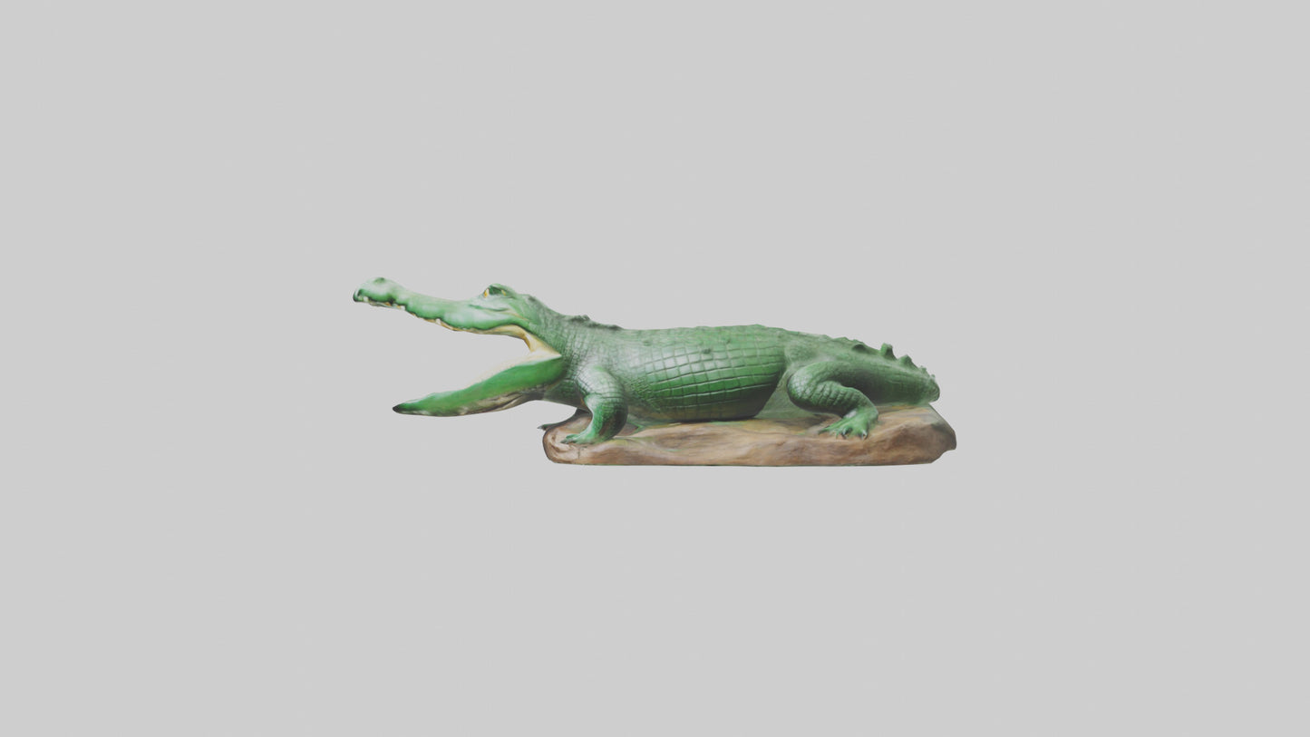 3D model Crocodile statue model VR / AR / low-poly