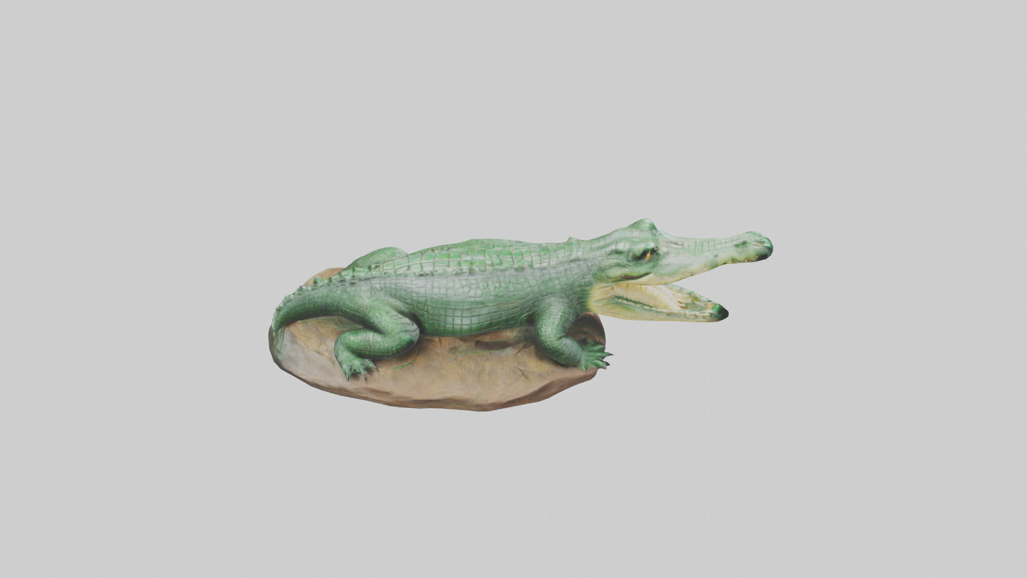3D model Crocodile statue model VR / AR / low-poly