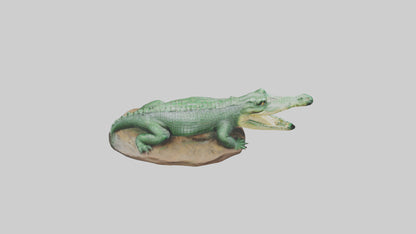 3D model Crocodile statue model VR / AR / low-poly