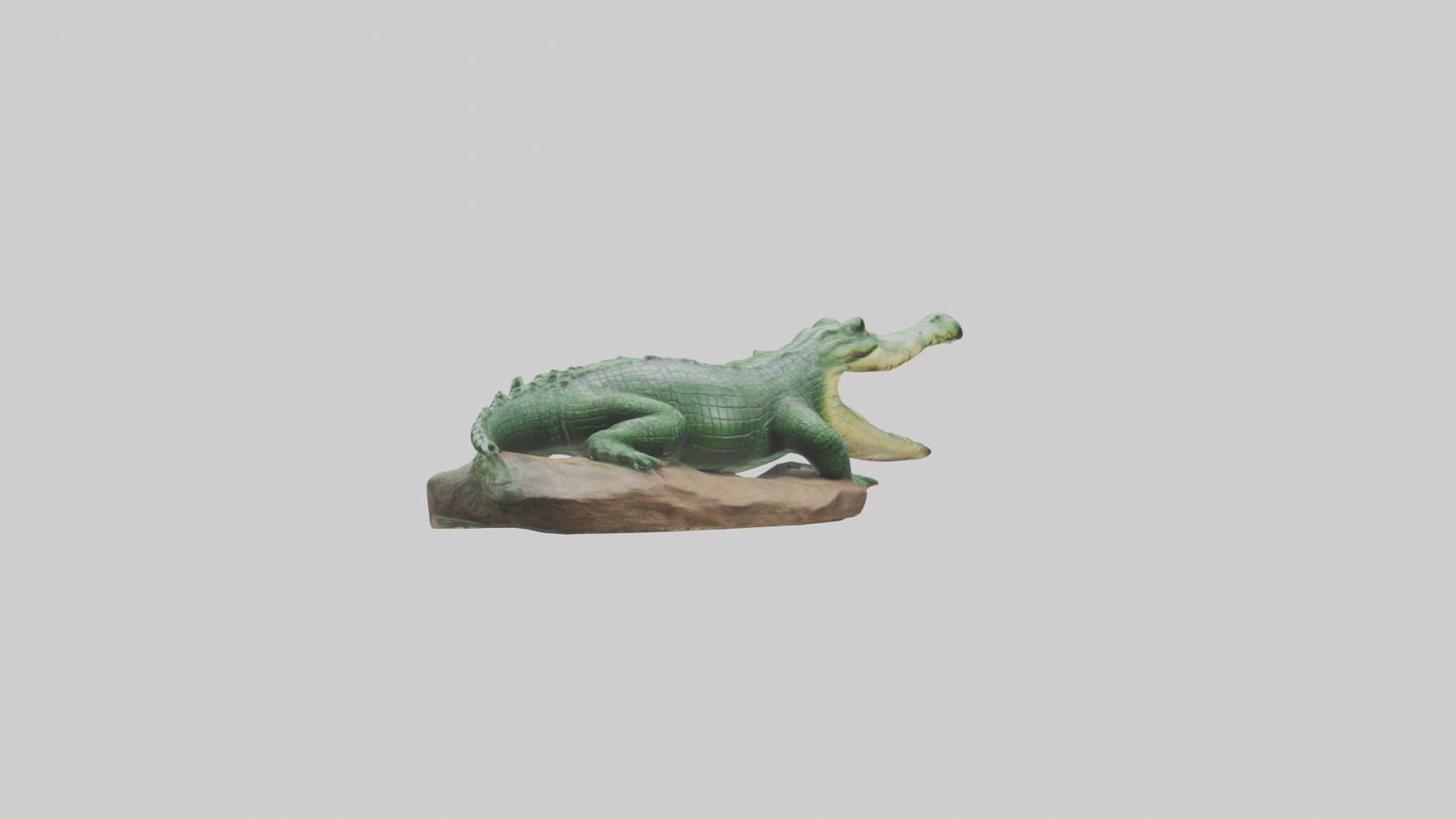 3D model Crocodile statue model VR / AR / low-poly