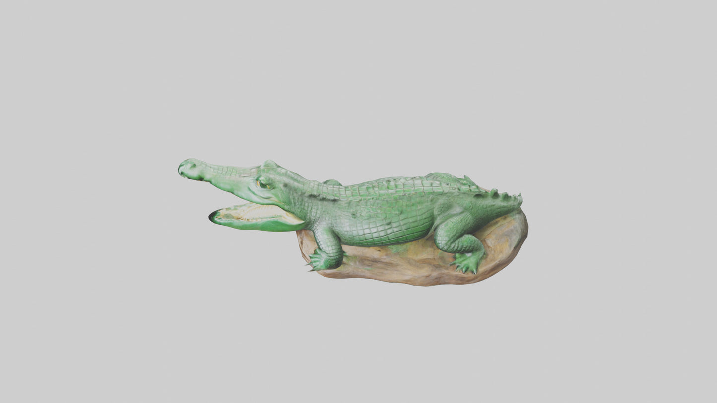 3D model Crocodile statue model VR / AR / low-poly