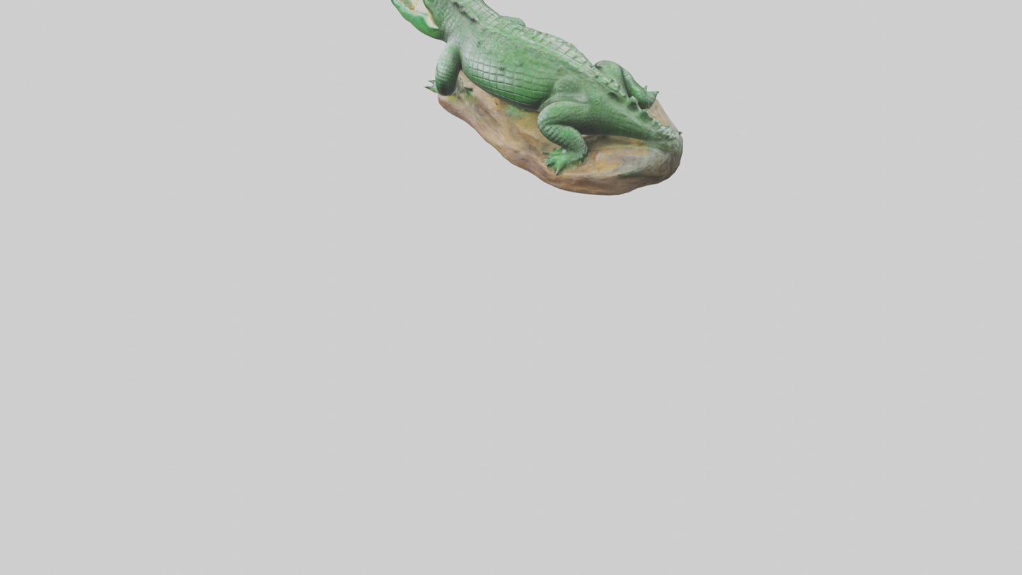 3D model Crocodile statue model VR / AR / low-poly