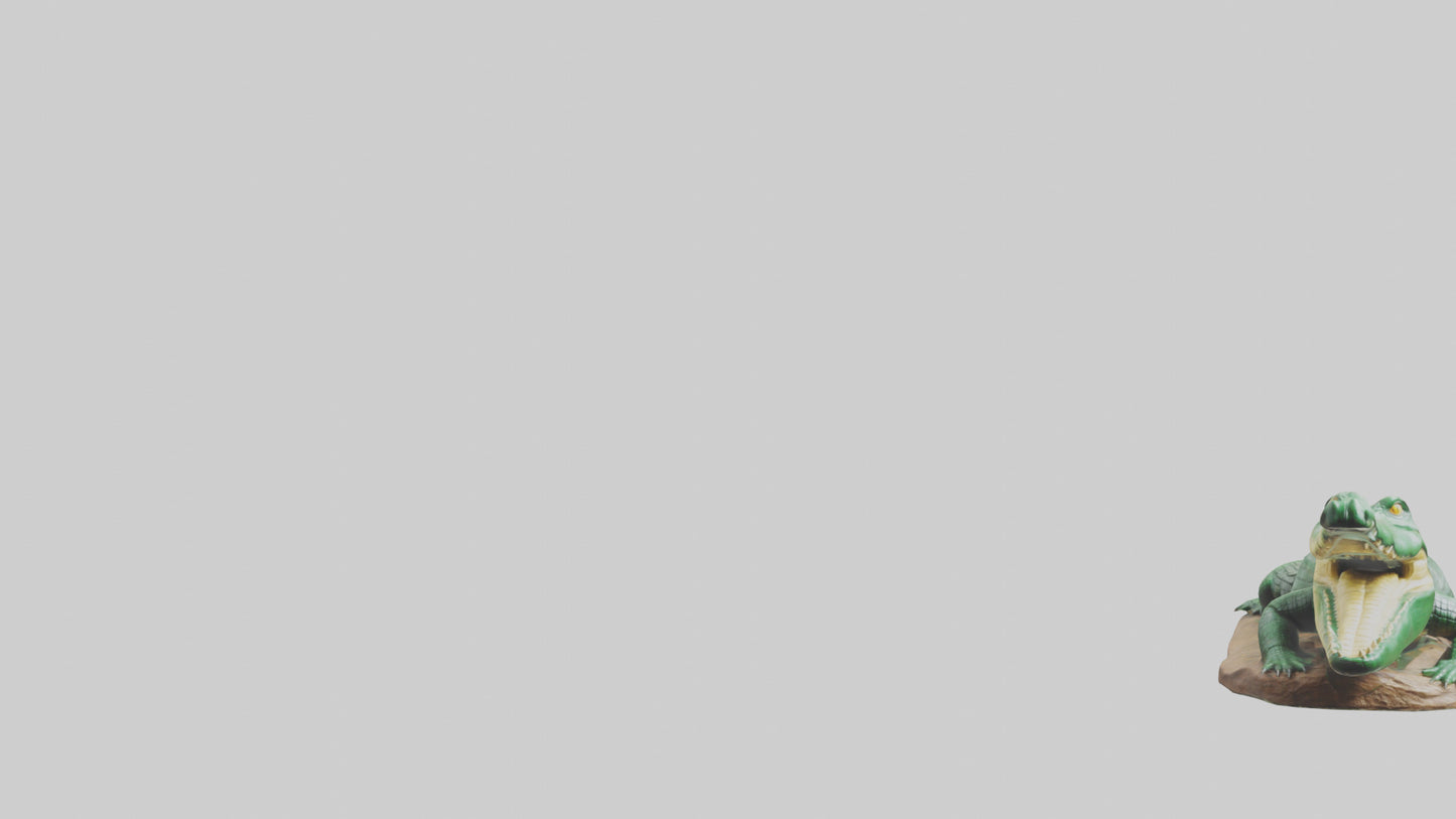 3D model Crocodile statue model VR / AR / low-poly