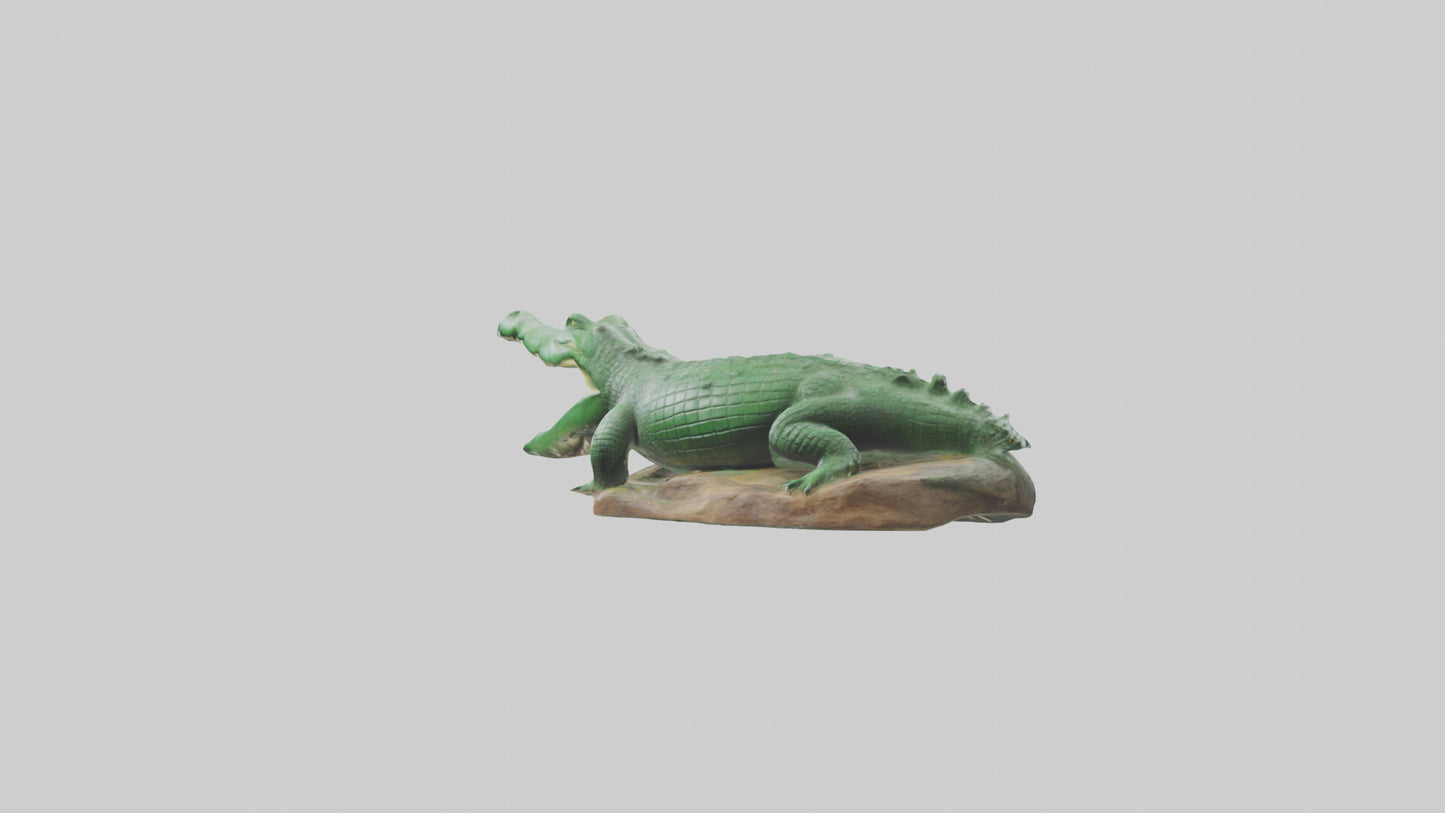 3D model Crocodile statue model VR / AR / low-poly