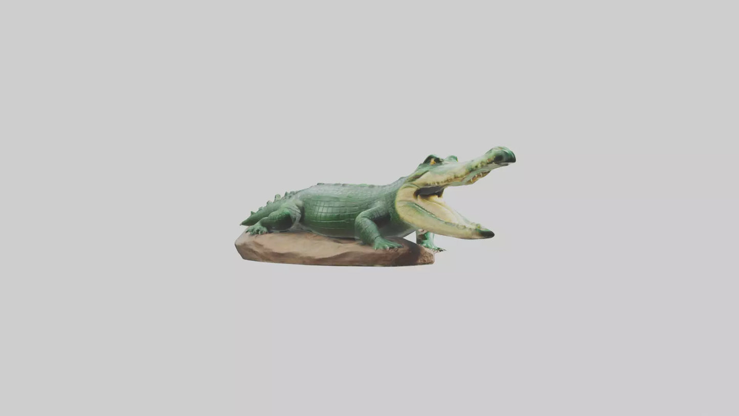 3D model Crocodile statue model VR / AR / low-poly