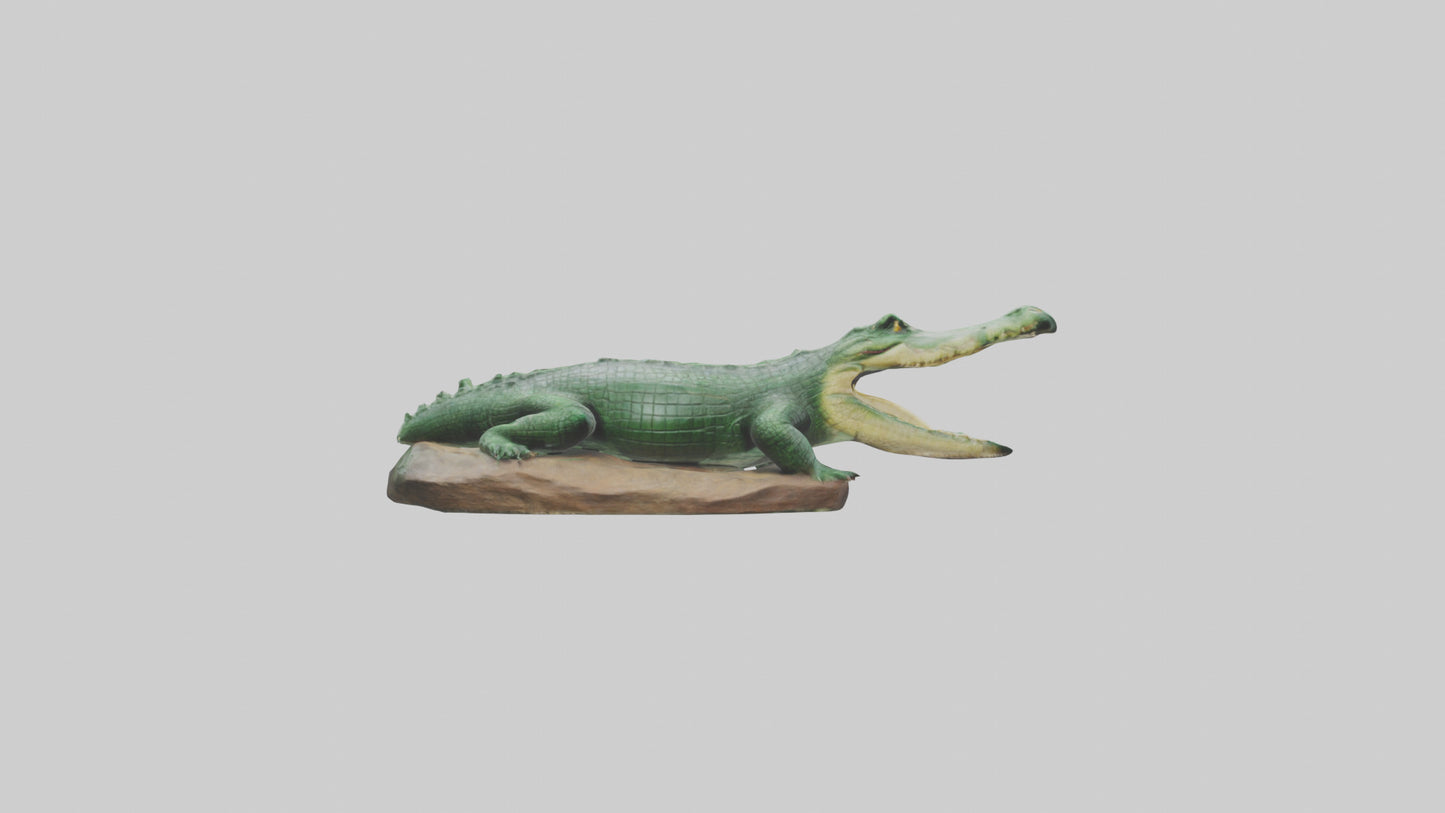 3D model Crocodile statue model VR / AR / low-poly