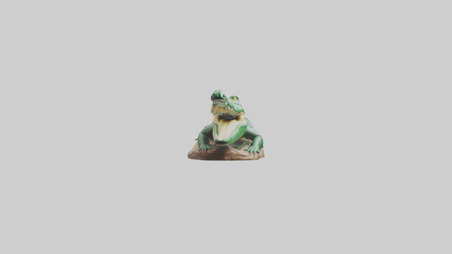 3D model Crocodile statue model VR / AR / low-poly