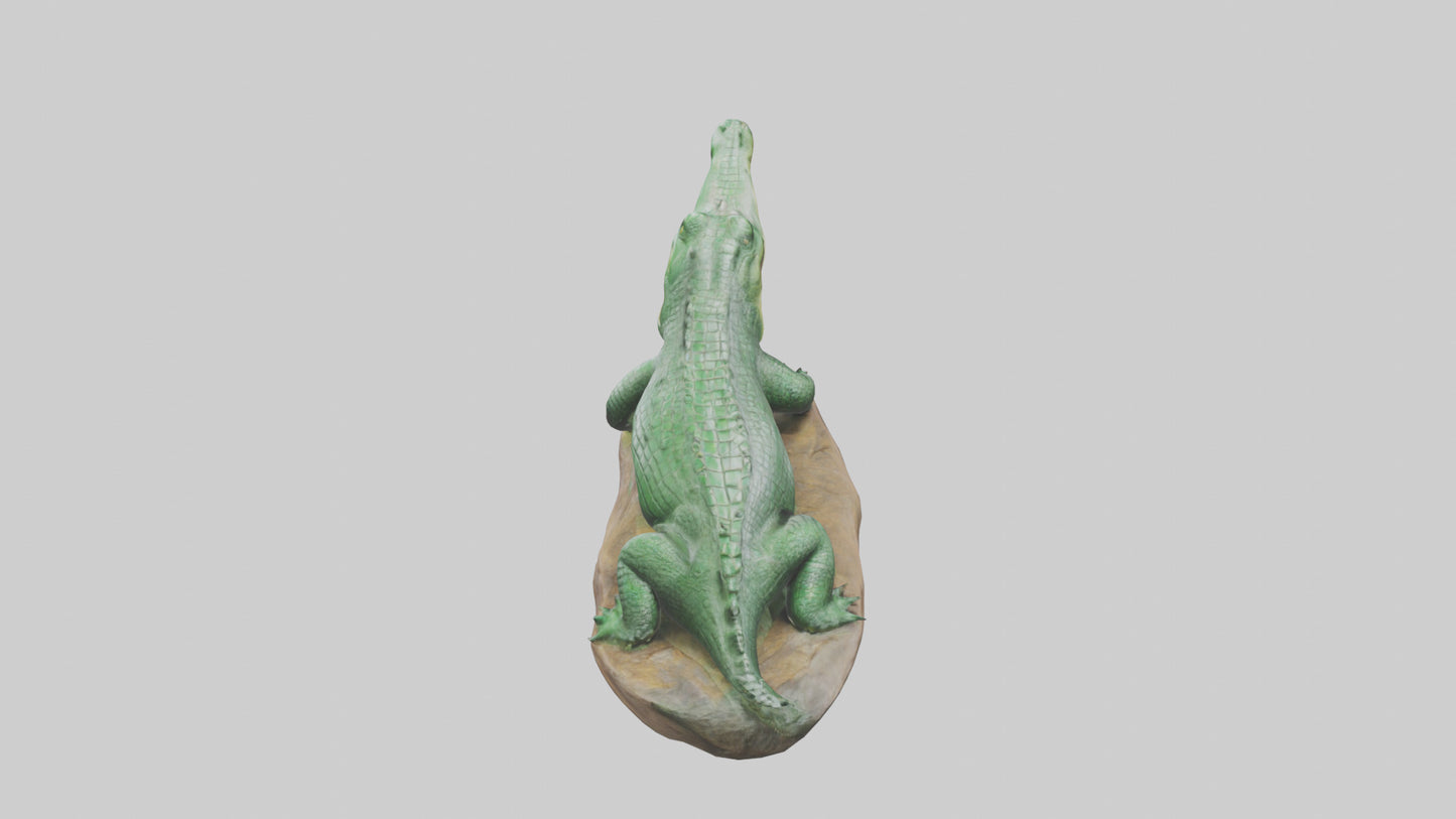 3D model Crocodile statue model VR / AR / low-poly