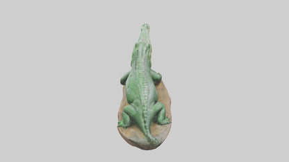 3D model Crocodile statue model VR / AR / low-poly