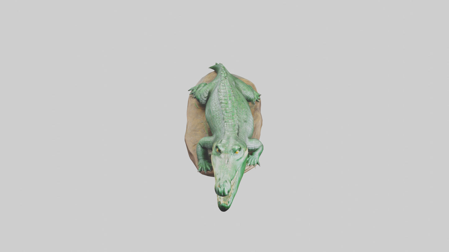 3D model Crocodile statue model VR / AR / low-poly