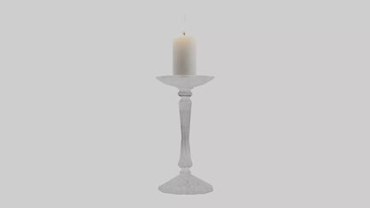 Crystal candle holder model VR / AR / low-poly