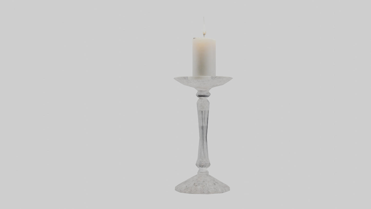 Crystal candle holder model VR / AR / low-poly