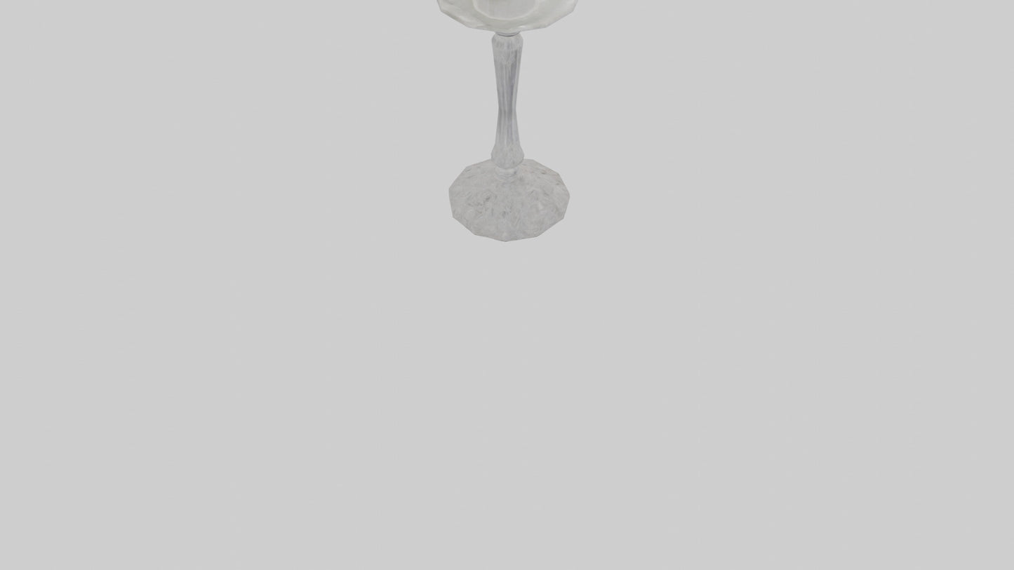 Crystal candle holder model VR / AR / low-poly